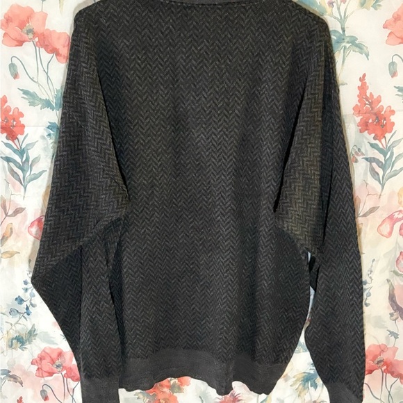 Vintage Croft & Barrow Dark Gray Long Sleeve Polo Shirt - Picture 6 of 9